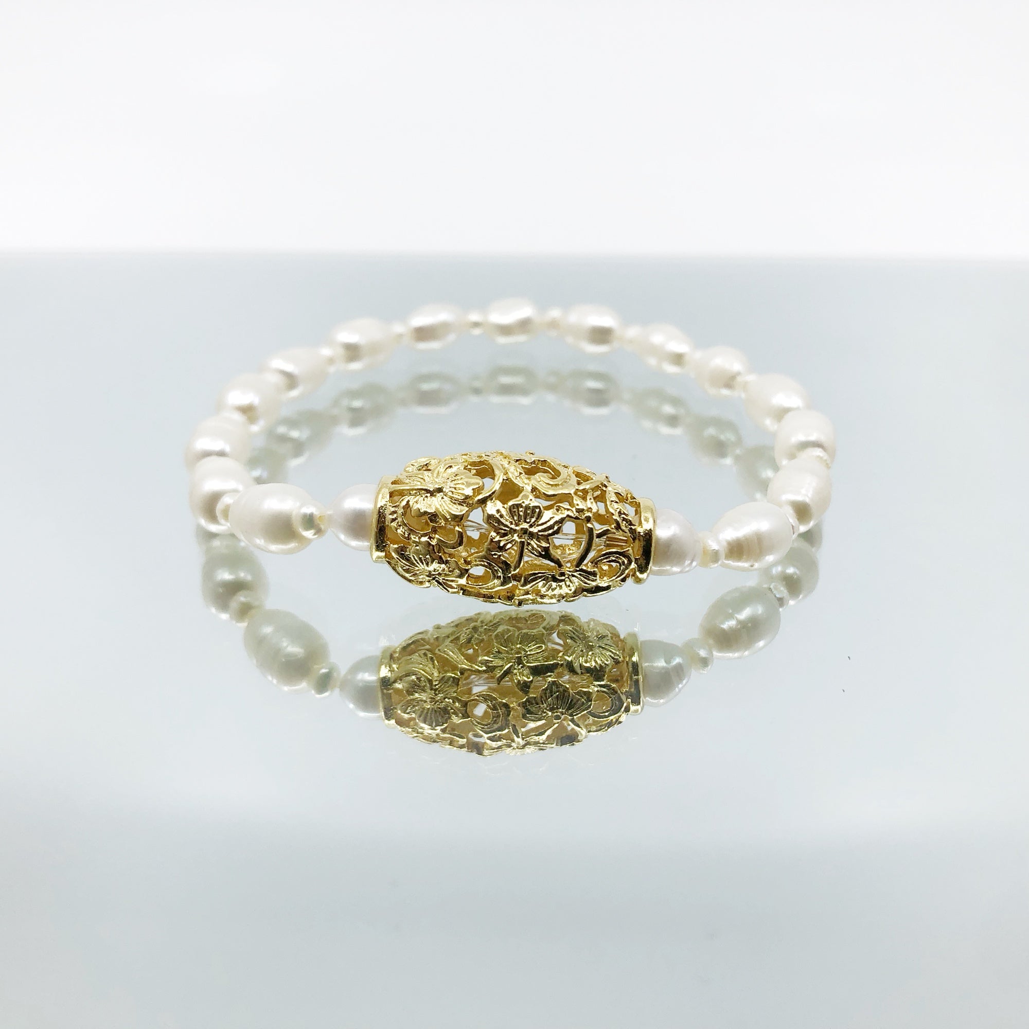 Elegant Chinese Court Lady Inspired Pearl Bracelet - Yun Boutique