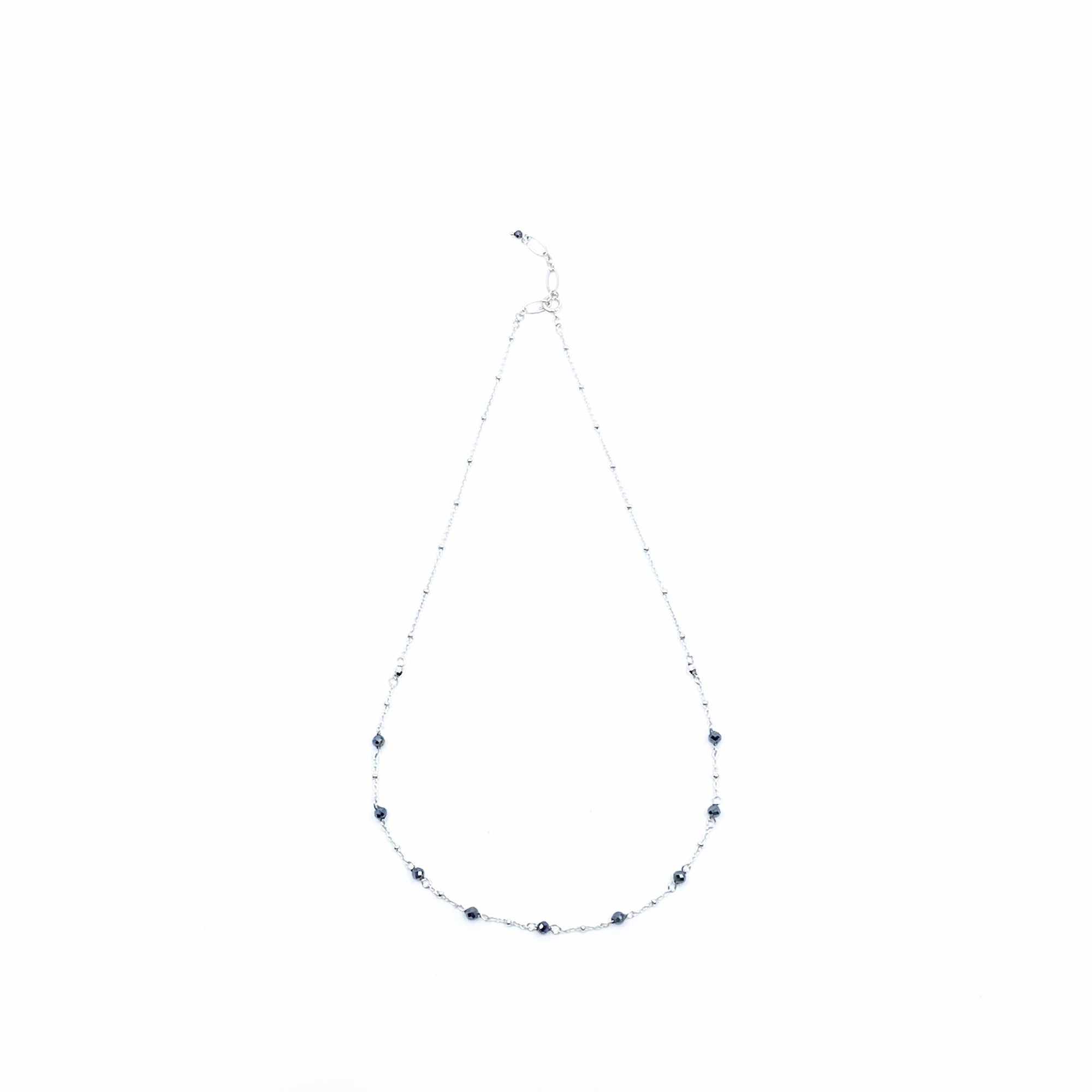 The Nine Terahertz Stone Necklace in Sterling Silver - Yun Boutique