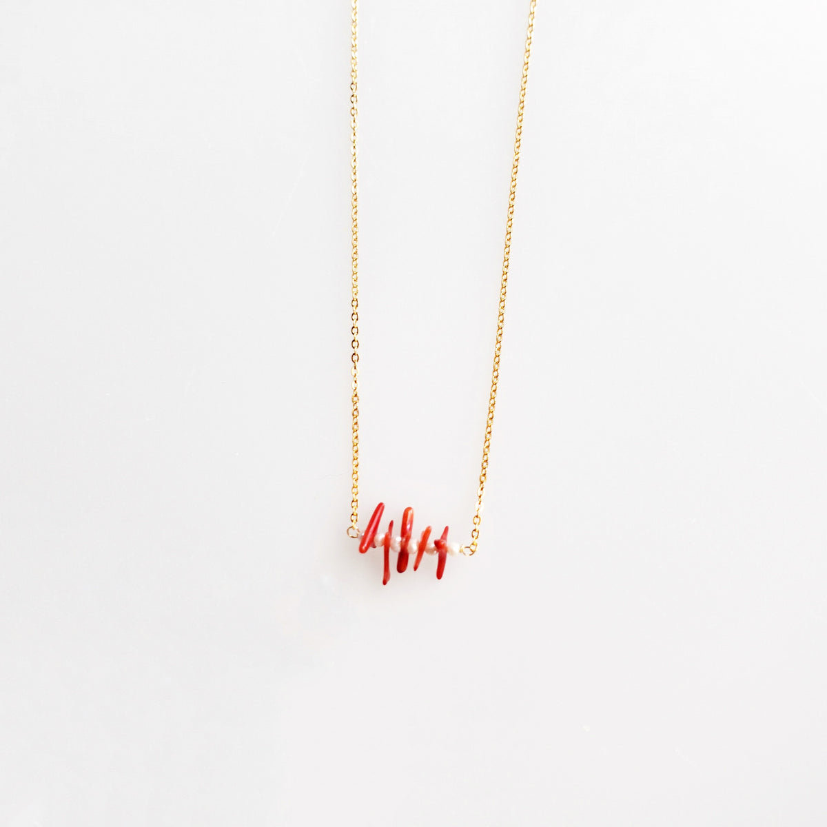 Natural Red Coral Necklace - Yun Boutique