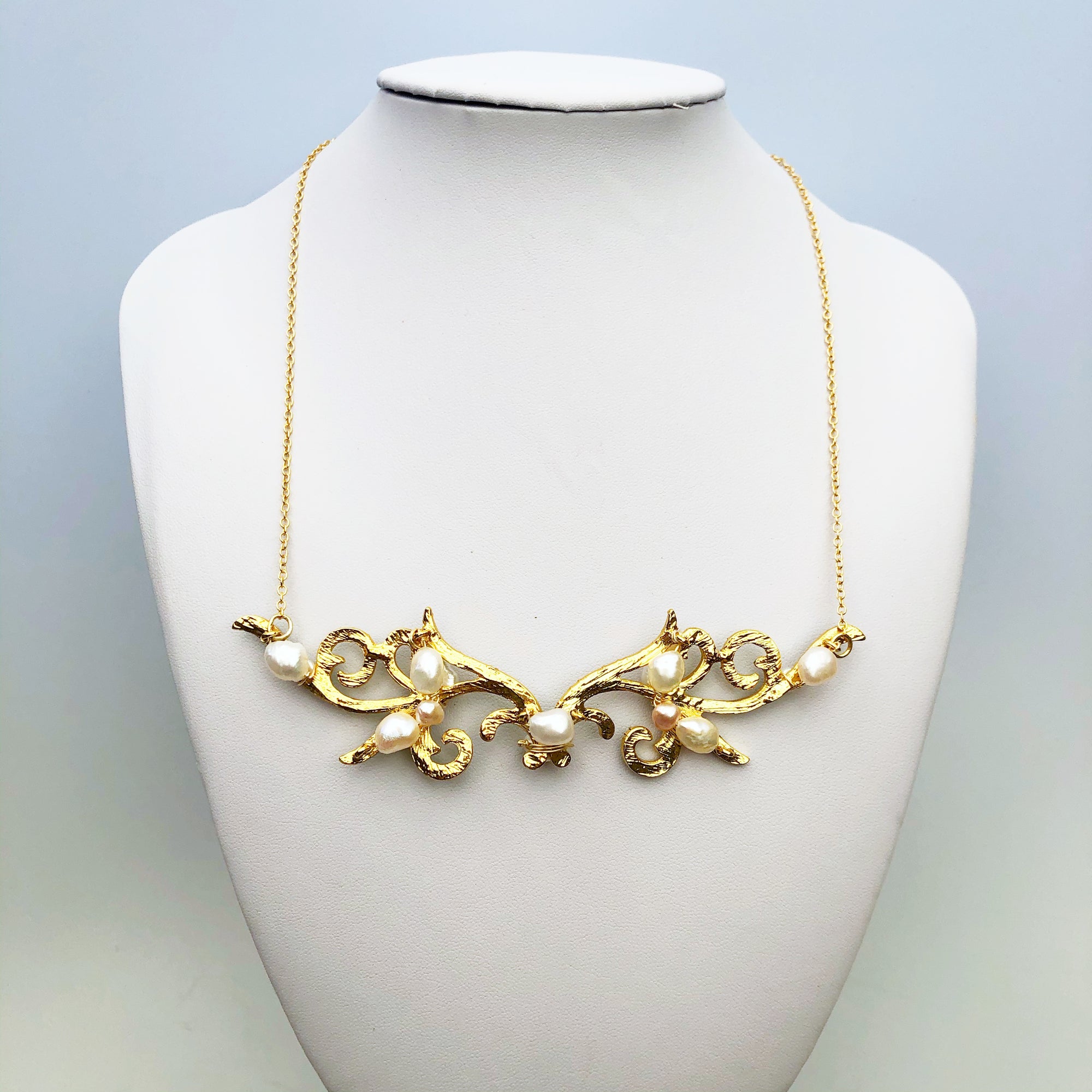 Yun Boutique Gold Enamel Wing Necklace