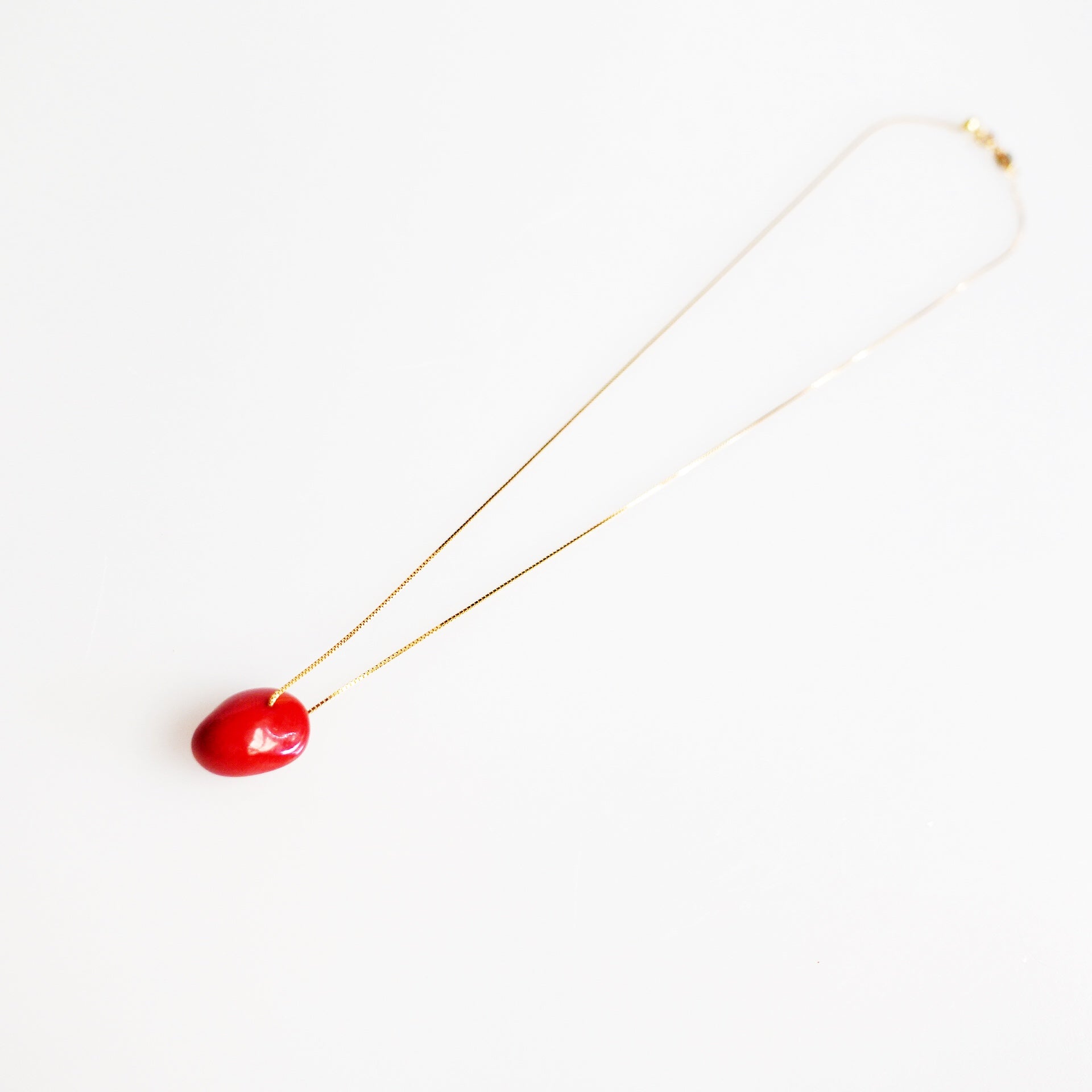 Red Coral Pendant Necklace - Yun Boutique