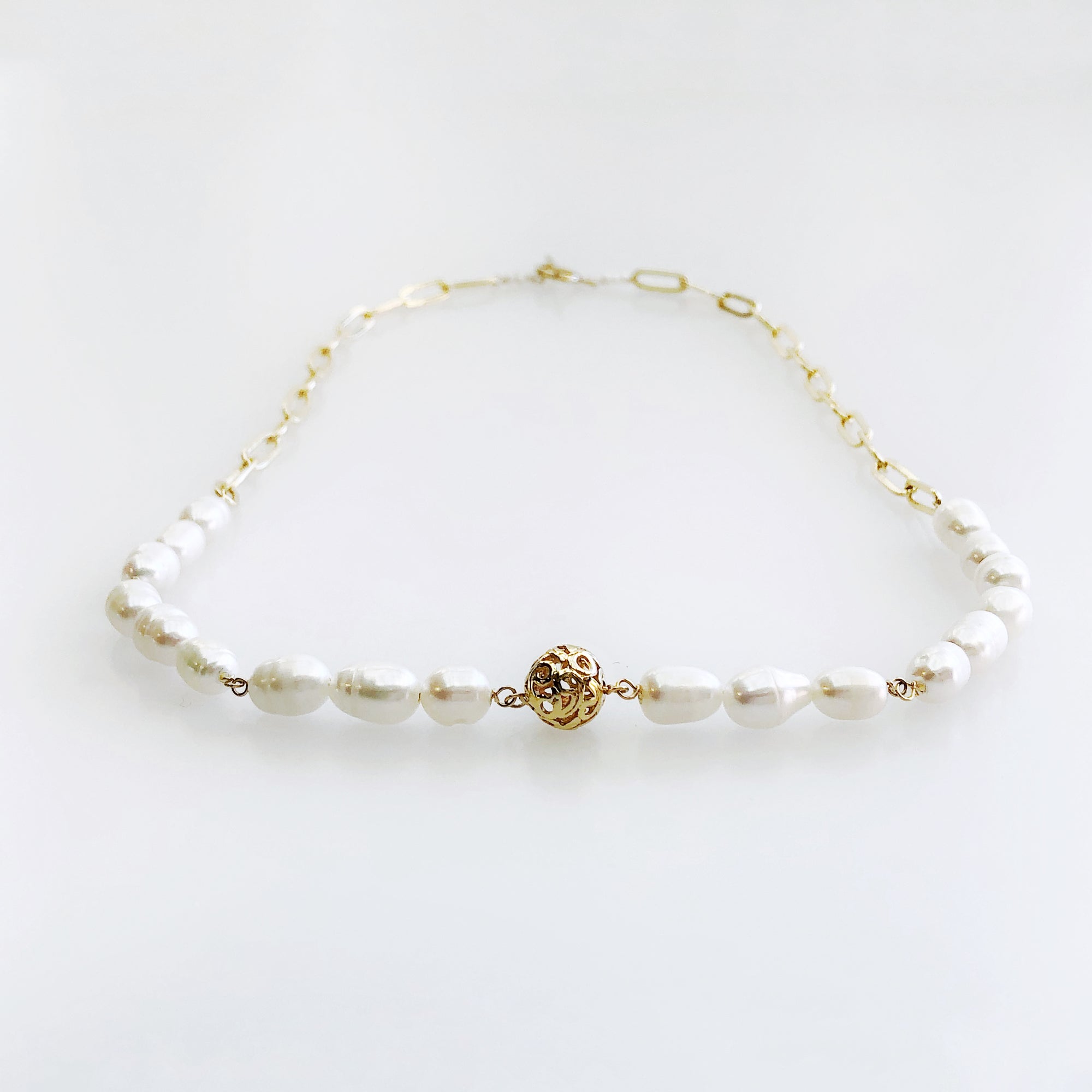 The Cloud Baroque Pearl and Chain Necklace