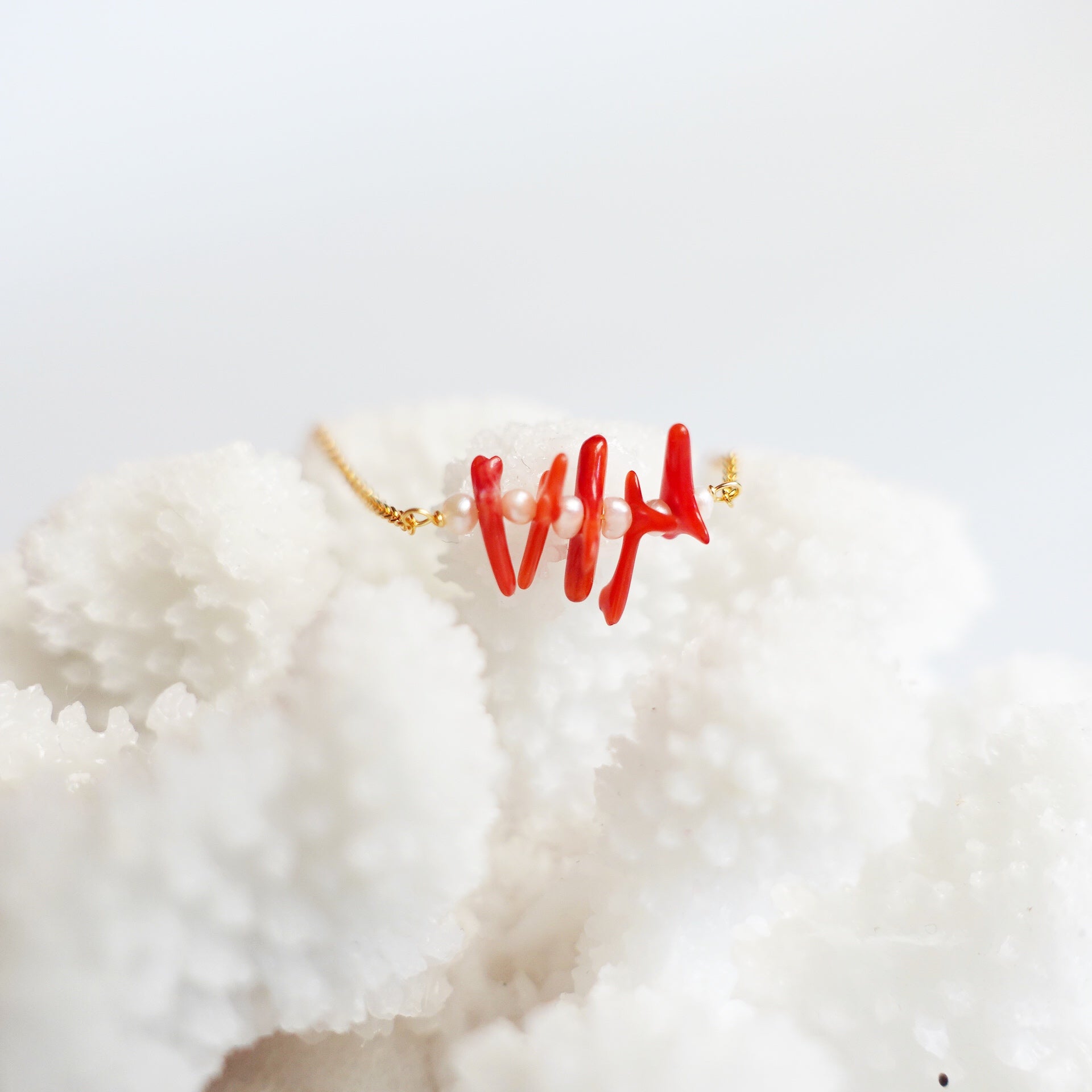 Natural Red Coral Necklace - Yun Boutique