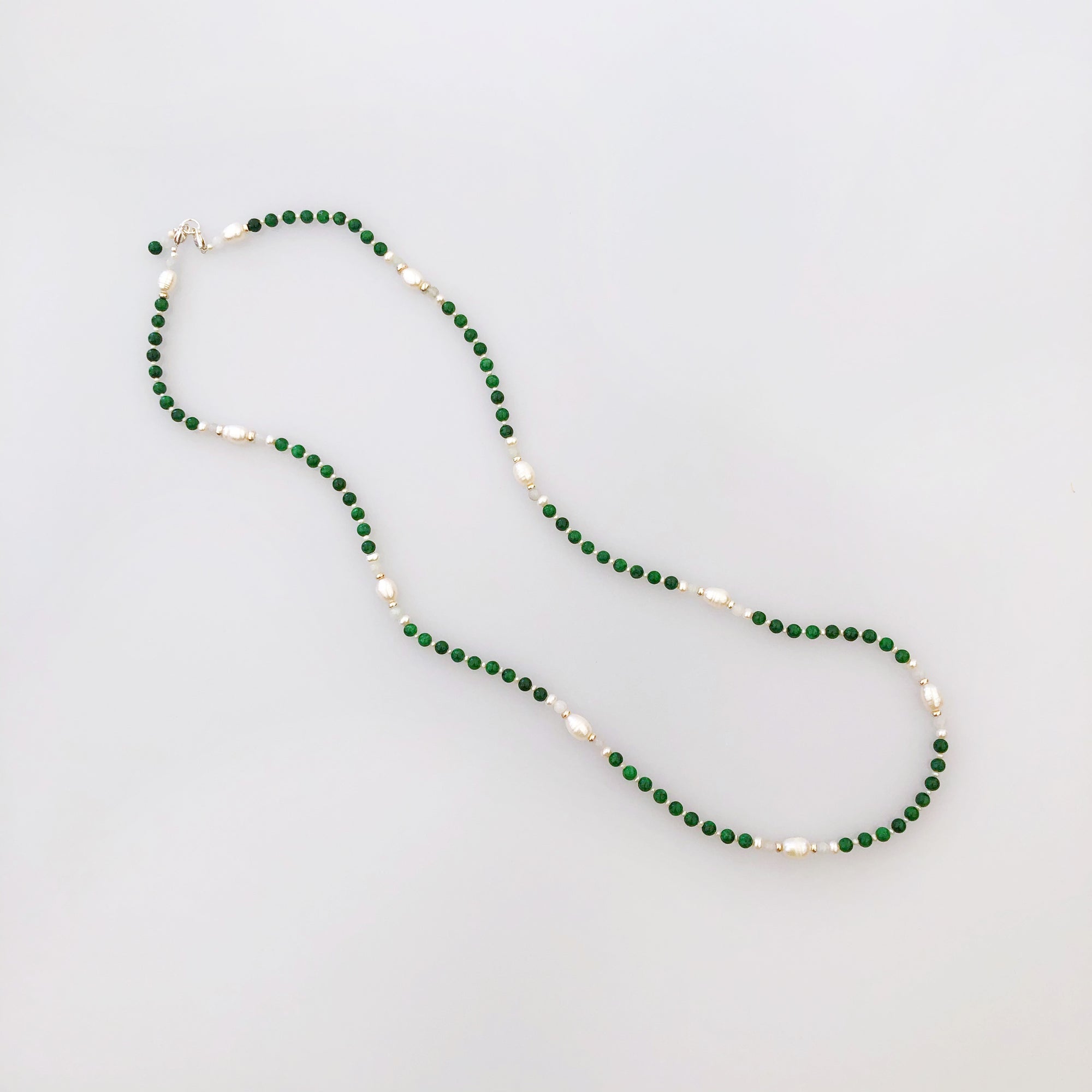 Return to Origin Green Jade Lariat Necklace