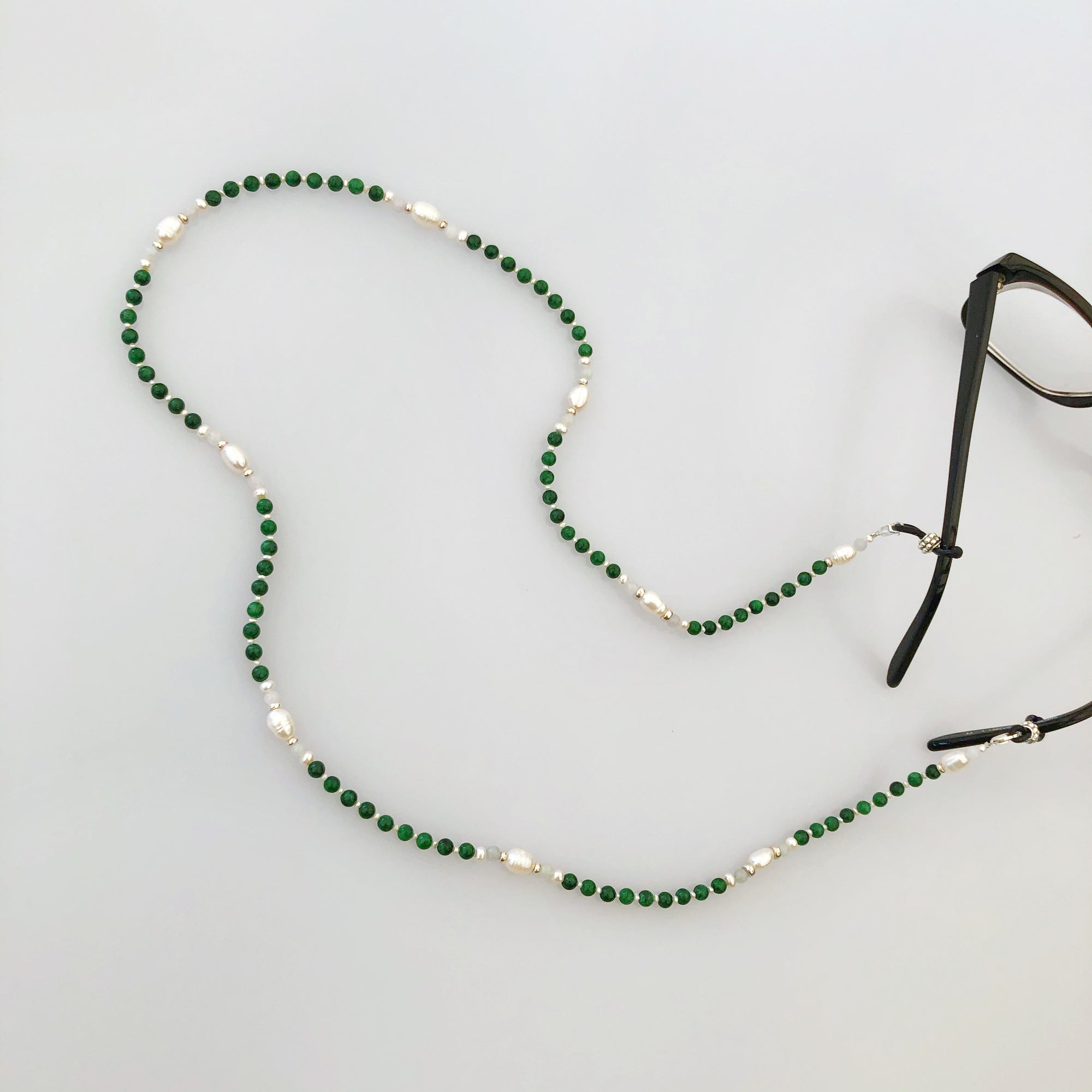 Return to Origin Green Jade Lariat Necklace