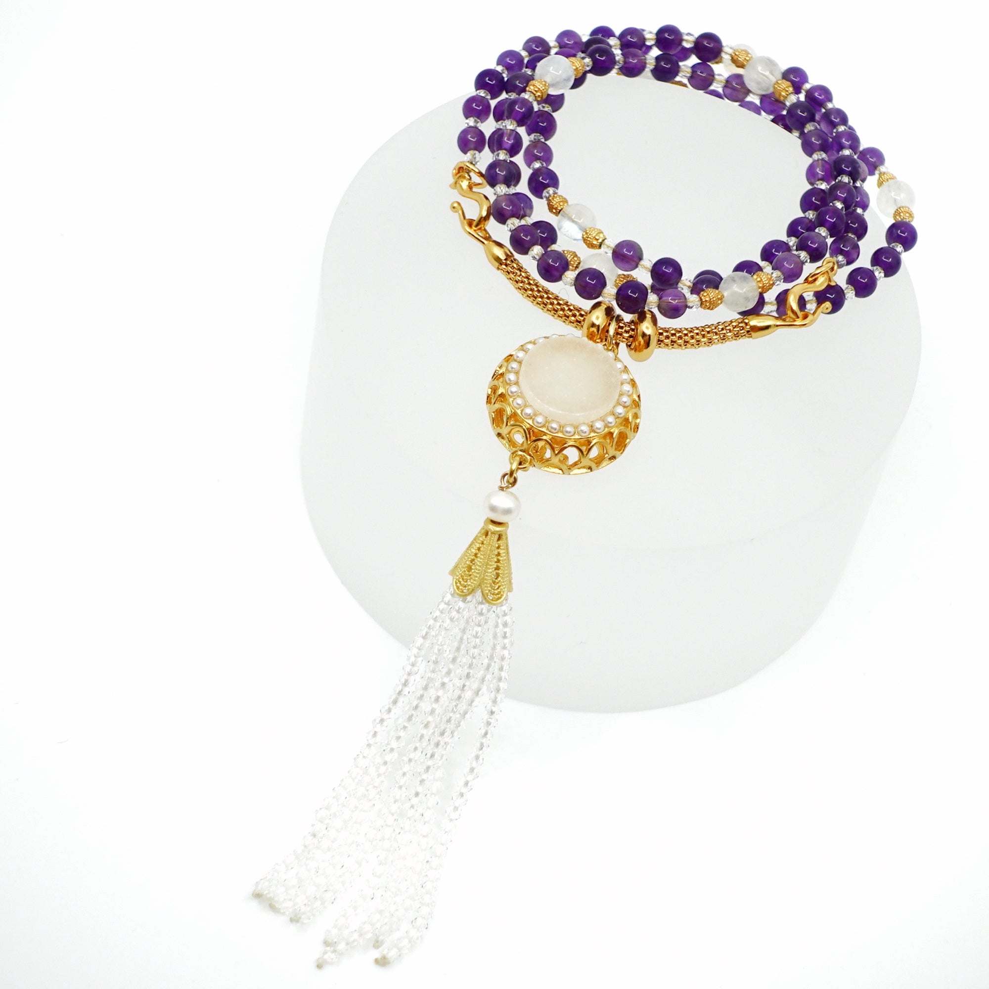 Return to Origin 4mm Amethyst Necklace Set - Yun Boutique