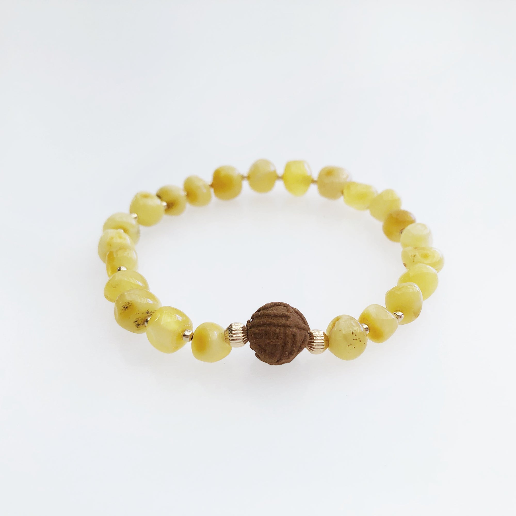 Irregular Amber Herbal Bracelet