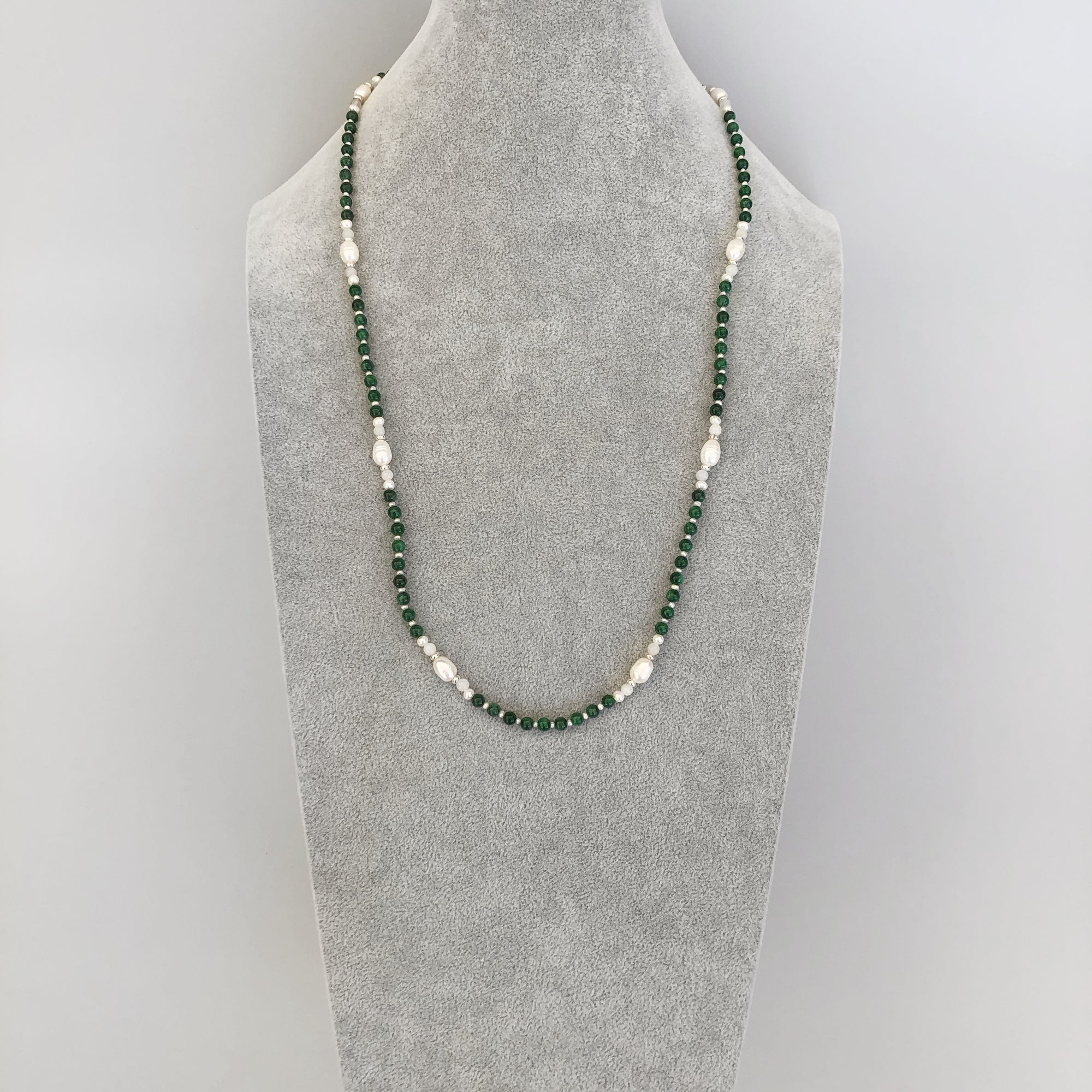 Return to Origin Green Jade Lariat Necklace