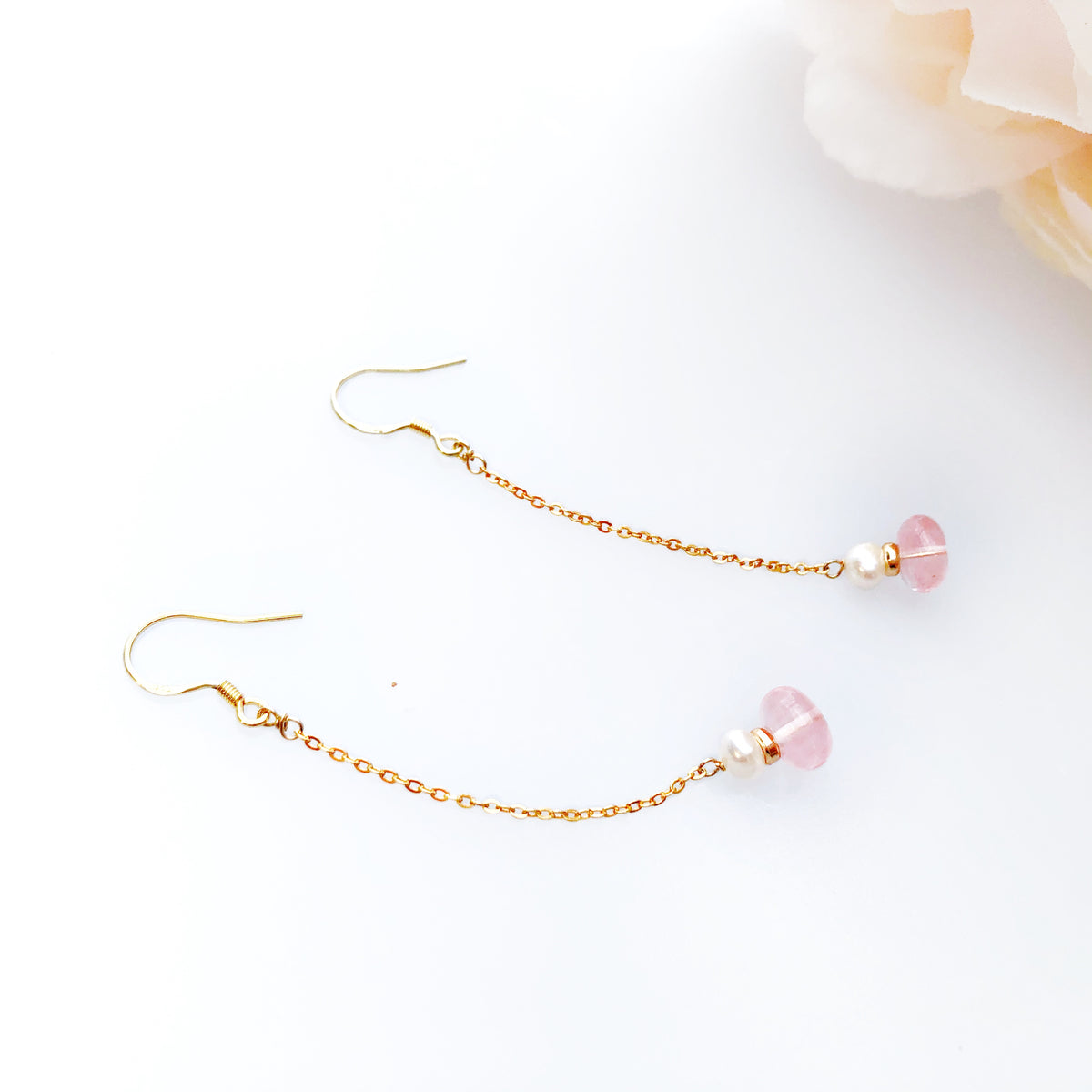 Plum Blossom Chain Earrings