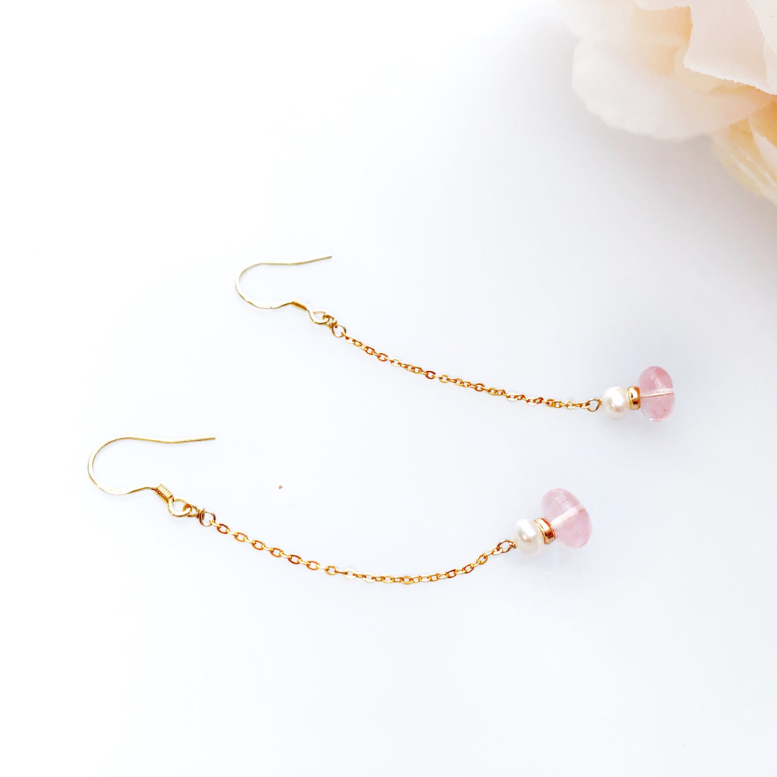 Plum Blossom Chain Earrings