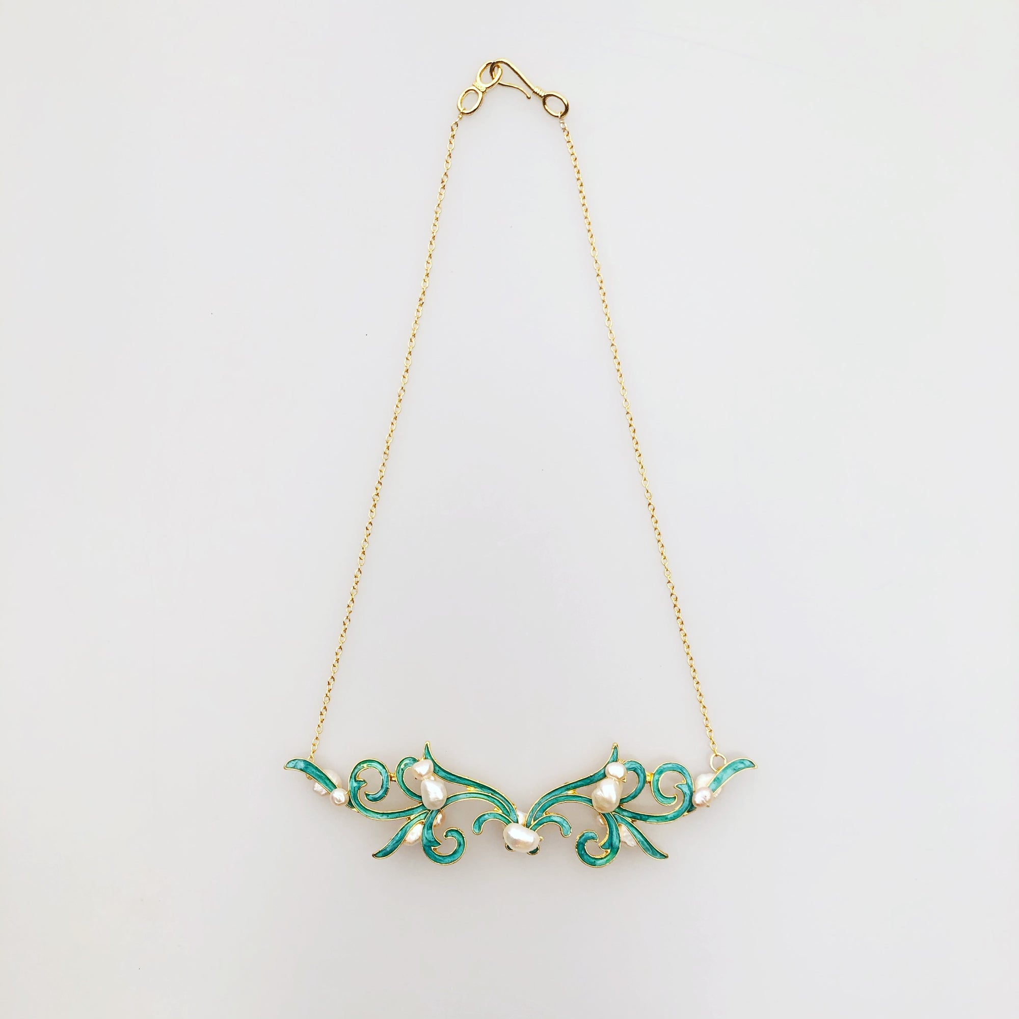 Yun Boutique Gold Enamel Wing Necklace