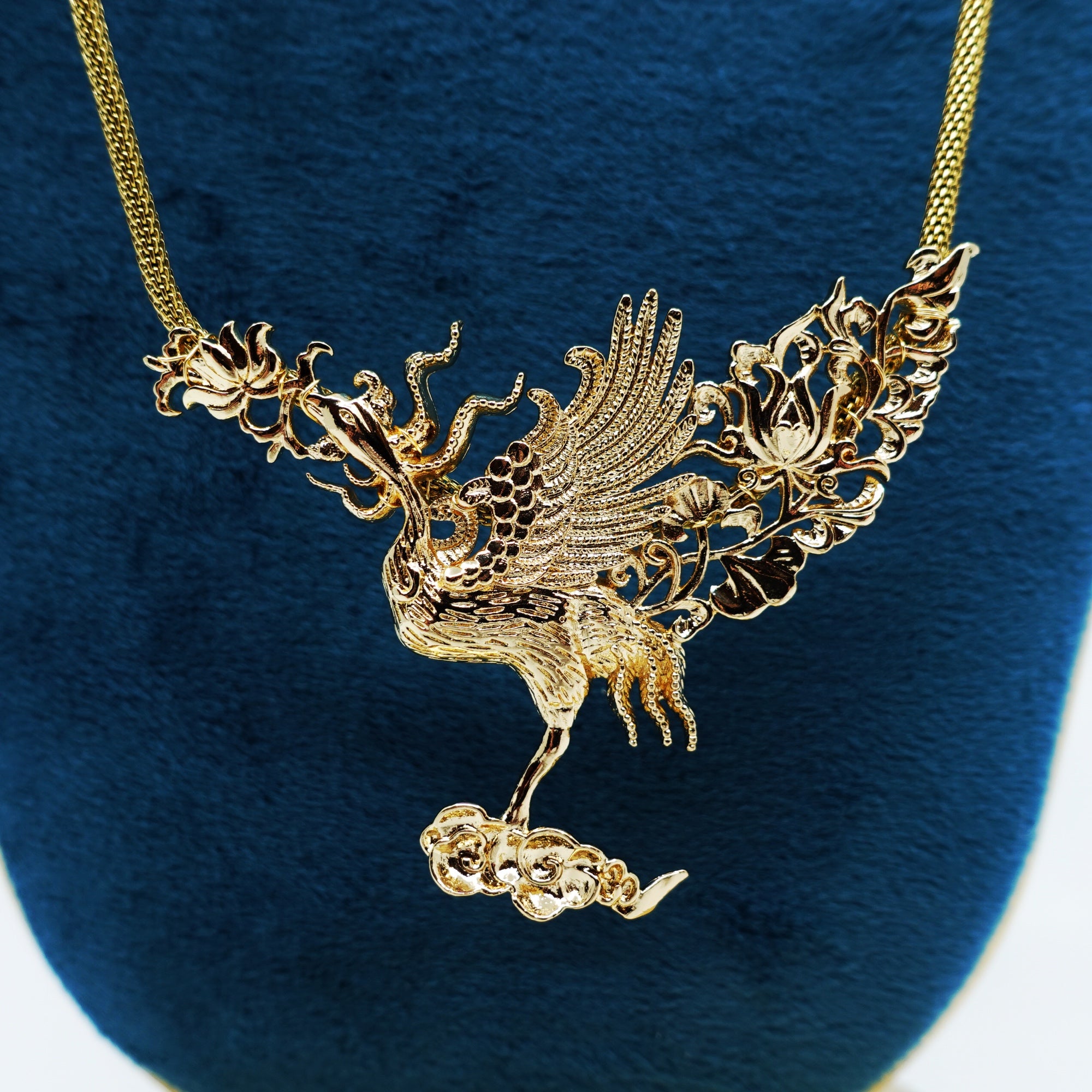 Gold Phoenix Pendant Necklace - Yun Boutique