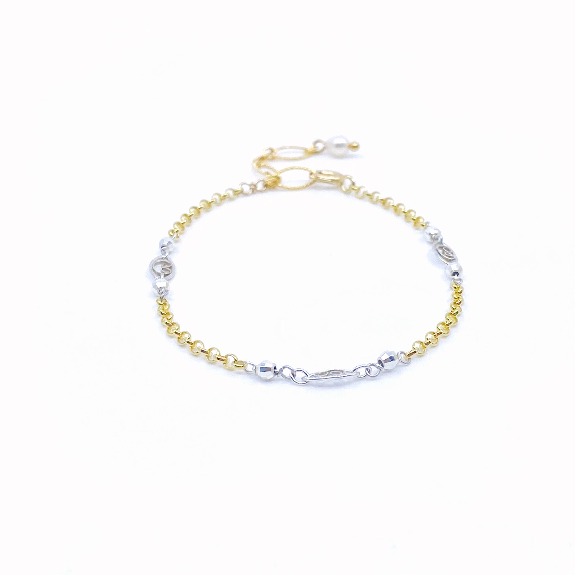 Gold and Silver Auspicious Chain Bracelet - Yun Boutique