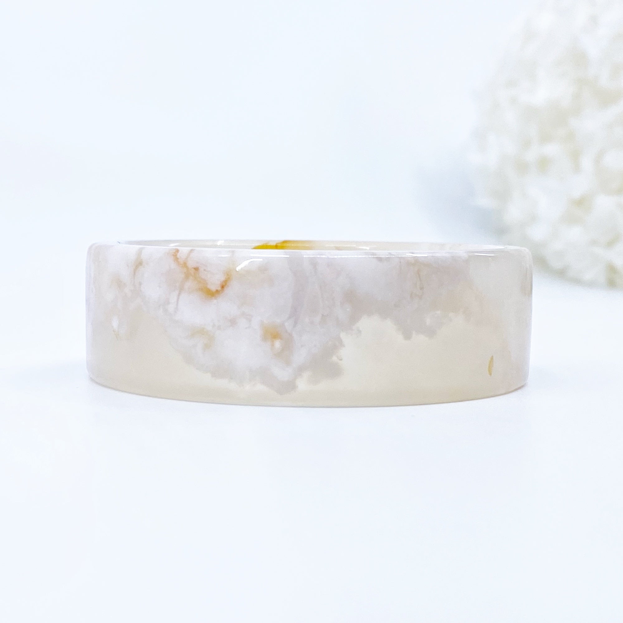 Yun Boutique Sakura Agate Stone Bangle