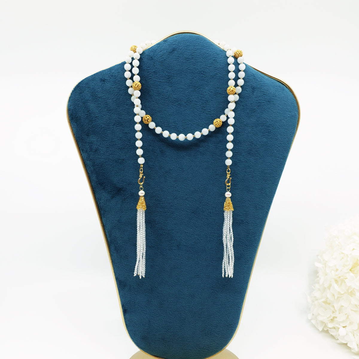 Return to Origin 6mm Moonstone Lariat Necklace Set - Yun Boutique