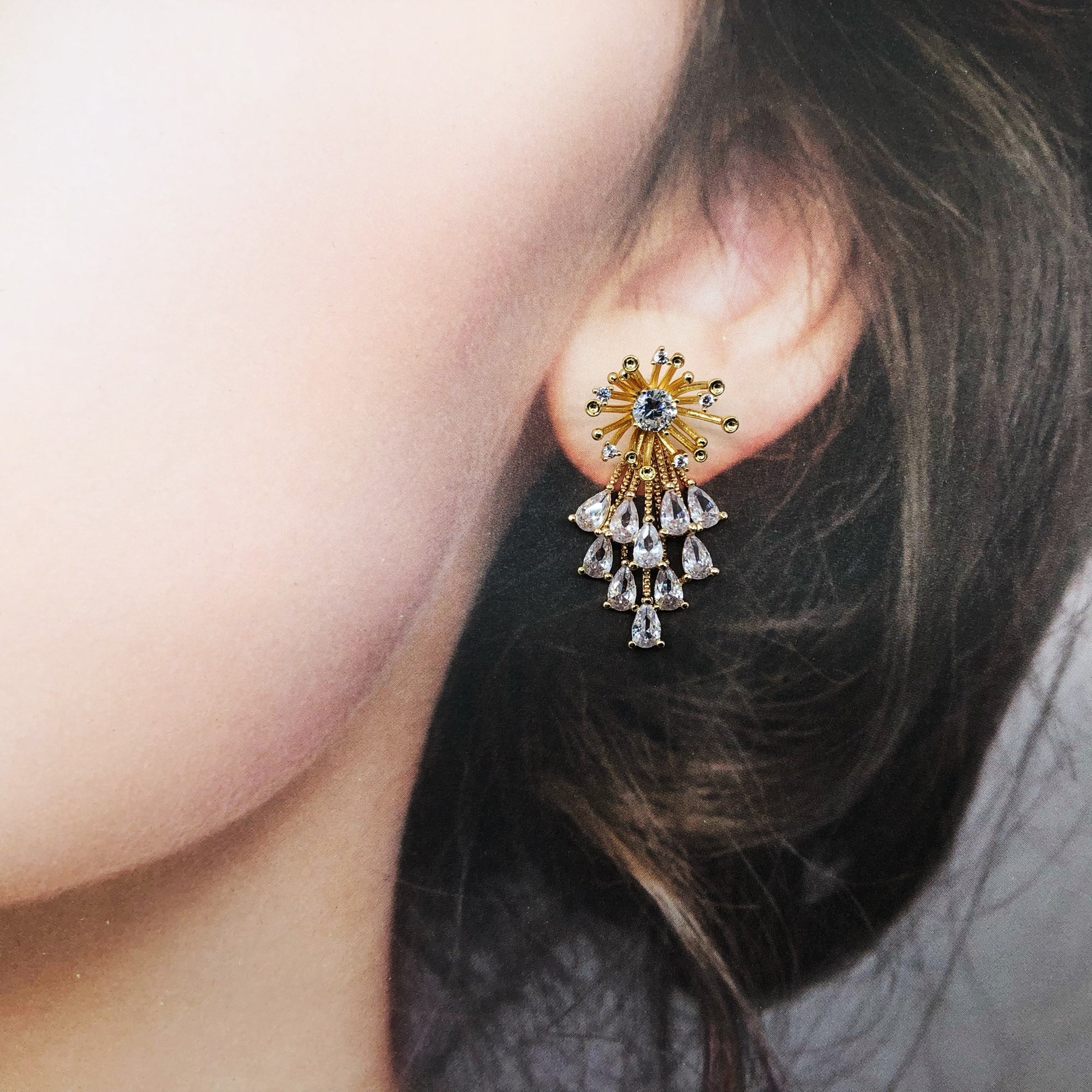 Versatile Firework Zircon Stud Earrings - Yun Boutique