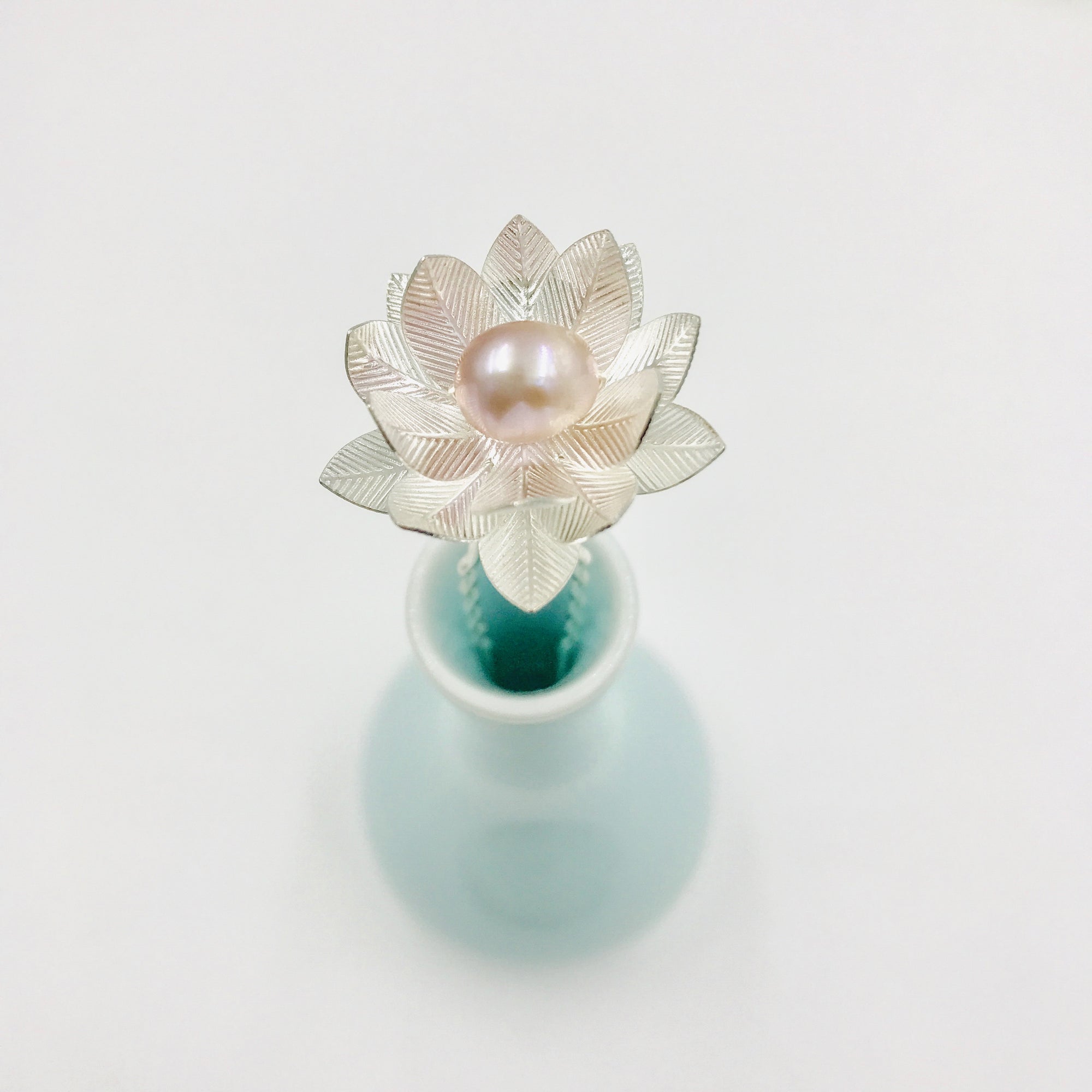 Silver Lotus Hair Pin