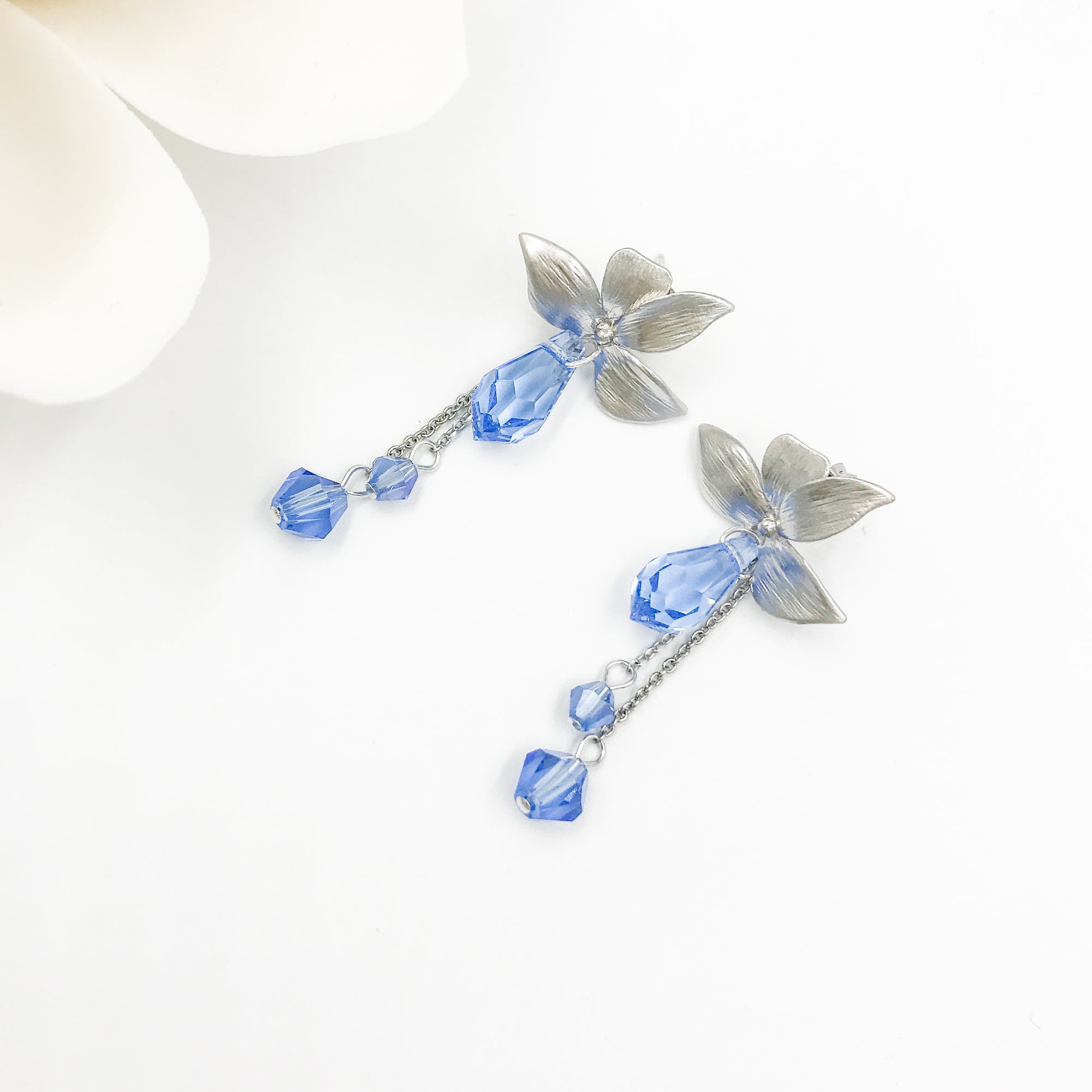 Orchid Swarovski Drop Earrings