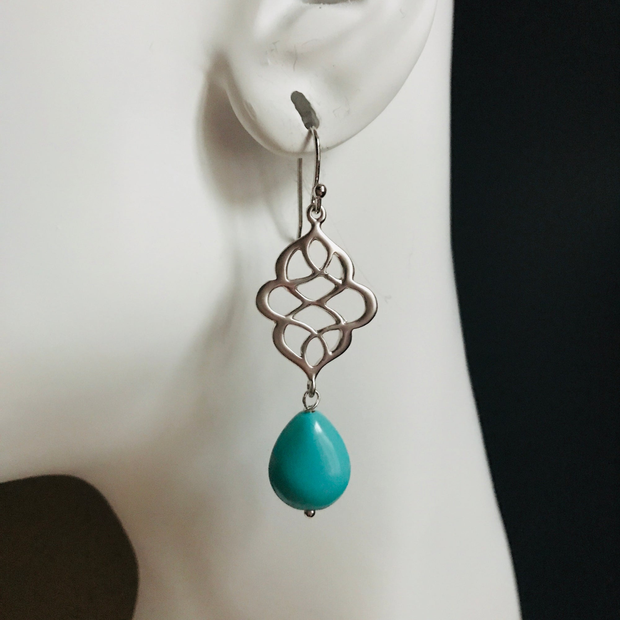 Chinese Knot Turquoise Earrings