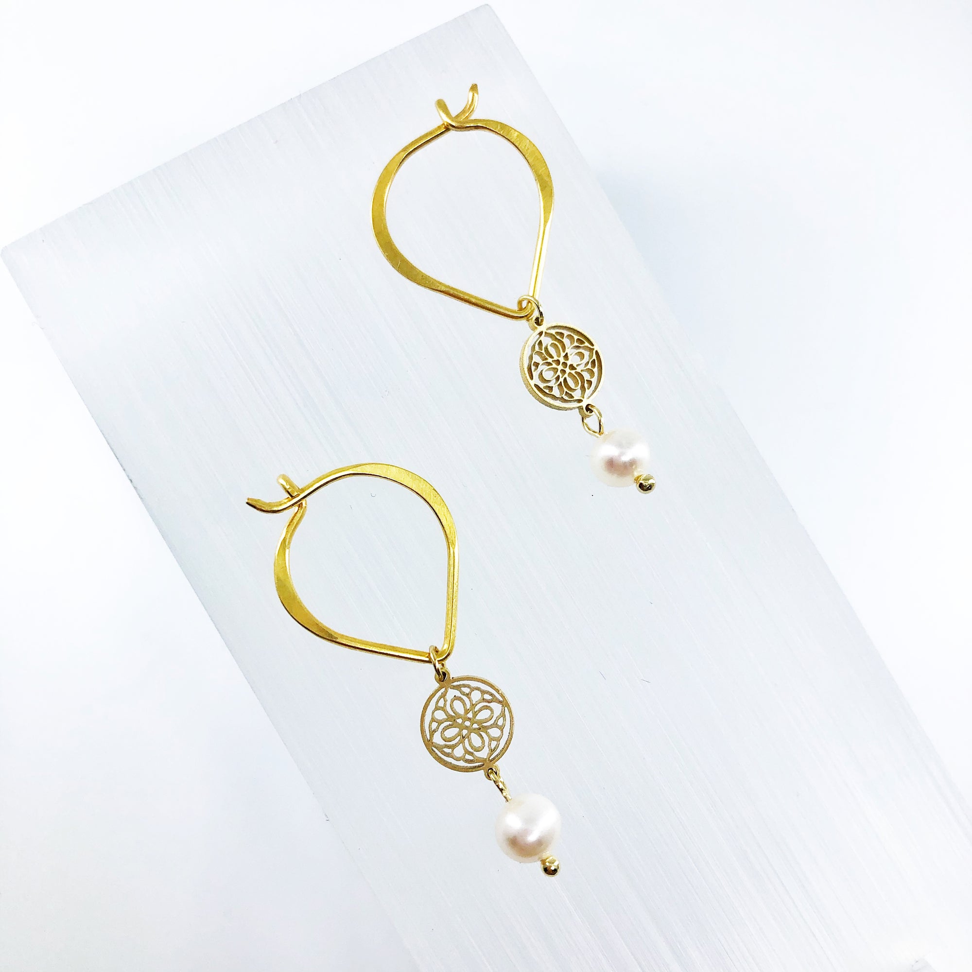 Auspicious Origin Lotus Hook Earrings